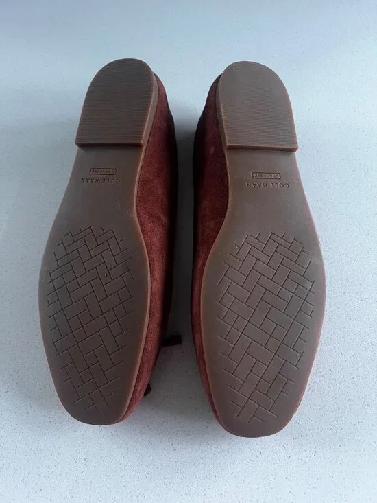 COLE HAAN Women's Yara Soft Ballet brown suede Flats SIZE 6 - Picture 6 of 9